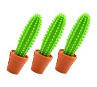 Lot de 3 stylos fantaisie 14 cm créatifs en forme de cactus amusants avec capuchons stylo en gel avec écriture lisse pour l'école, le bureau, la maison, les étudiants, fournitures fantaisie, drôle