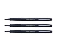 Lot de 3 Stylos feutre Flair Original Nylon pointe moyenne Noir