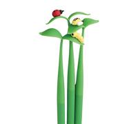 Lot de 3 stylos gel feuilles 0 5 mm Stylo d'écriture Belle encre gel Stylo swing neutre Stylo cadeau pour l'école