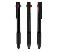 Lot de 3 stylos multicolores créatifs et transparents, simples et noirs
