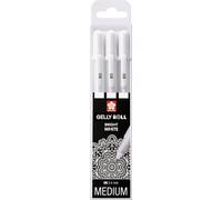 Lot De 3 Stylos Sakura Gelly Roll Basic, Blanc, 3 Stylos ¿Bright White¿ Dans Un Étui