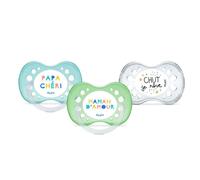 Lot de 3 Sucettes Anatomiques ESSENTIEL JOUR/NUIT +18 mois VERT