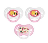 Lot De 3 Sucettes Jour / Nuit Silicone 6-18m Fille - Tigex