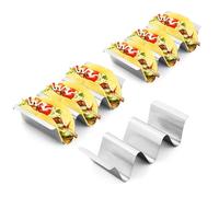 Lot de 3 supports à taco en acier inoxydable avec poignées, peut contenir jusqu'à 3 tacos pour une utilisation au restaurant et à la maison