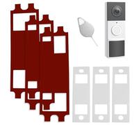 Lot de 3 supports adhésifs pour sonnette sans perçage et clé de sonnette - Outil de remplacement compatible avec la sonnette vidéo Tapo TD21/D210 - Lot de 3 rubans adhésifs puissants