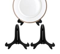 Lot de 3 supports d'assiettes en imitation bois pour décoration d'intérieur | Support pour photos de fête de mariage, cuisine, salon, étagère, bureau, artisanat, galerie, musée, magasin