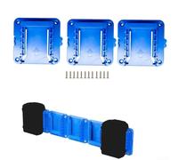Lot de 3 supports de batterie en plastique bleu compatibles avec les outils 24 V Kb624-03 et Kb524-03, support mural pour équipement électrique de jardin, support pour atelier, garage, abri de jardin