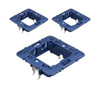Lot de 3 supports de cadre compatibles avec Bticino Living International et Living Light, 2 modules pour boîte 502, série MBL, couleur bleue