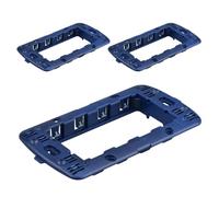 Lot de 3 supports de cadre compatibles avec Bticino Living International et Living Light, 4 modules pour boîte 504, série MBL, couleur bleue