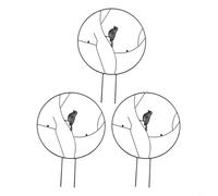 Lot de 3 supports de cadre d'escalade de jardin en fer avec profil décoratif pour plantes verticales