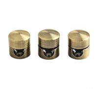 Lot de 3 supports de cordon en métal pour une gestion bien rangée de l'espace de travail - Clips en aluminium élégants pour maintenir les fils ronds et plats de moins de 7 mm - Noir et doré (bronze)