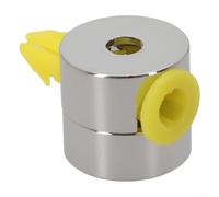 Lot de 3 supports de cordon en métal pour une gestion bien rangée de l'espace de travail - Clips en aluminium élégants pour maintenir les fils ronds plats de moins de 7 mm - Noir et doré (argenté)