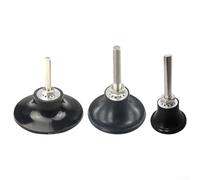 Lot de 3 supports de disque de ponçage abrasif, tige de 6,35 mm, remplacement rapide, pour accessoires de meuleuse, polissage, ponçage, préparation