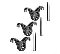 Lot de 3 supports de feu arrière de vélo compatibles avec West Biking Smart Light, support de tige de selle ABS avec attaches de câble pour le cyclisme, noir, lot de 3 (support d'arc)