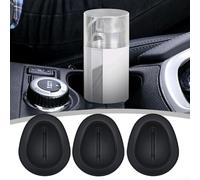 Lot de 3 supports de limiteur de tasse en silicone antidérapant pour voitures, camionnettes, VUS et camions (3,6 x 3 x 0,9 cm, noir)