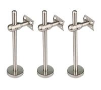 Lot de 3 supports de main courante en acier inoxydable avec longueur réglable et design incurvé pour base ronde Ra et support en arc de 100 mm de long