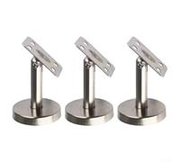 Lot de 3 supports de main courante réglable en acier inoxydable 304 pour garde-corps résidentiels et commerciaux, finition argentée, tailles 60 mm et 80 mm (60 mm-B)