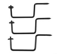 Lot de 3 supports de montage pour caméra de chasse compatibles avec les caméras de jeu de chasse, support en acier fileté 1/4-20 pour clous d'arbre, piquet en fer noir résistant à la rouille, tige de