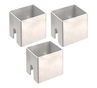 Lot de 3 supports de plaque de feu en acier inoxydable pour barbecue, 5 cm, supports carrés pour tapis de cuisson de 2,5 cm, support stable pour barbecue en plein air et camping