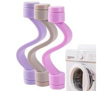 Lot de 3 supports de porte de machine à laver - 10 cm - Entretoise | flexible - Dispositif anti-odeurs - Violet rose gris - Aide à la ventilation - Aide au séchage pratique - Entretien universel