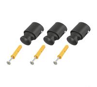 Lot de 3 supports de radiateur de rechange pour sèche-serviettes - Fixation murale réglable pour une utilisation avec différents types de radiateurs de chauffage (noir)