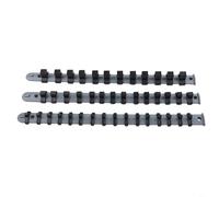 Lot de 3 supports de rail à douilles pour outils d'entraînement de 6,35 mm, 1,27 cm, organiseur mural en plastique pour besoins de rangement d'outils (1-2)