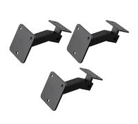 Lot de 3 supports de rampe réglables pour escaliers d'intérieur - Raccords de rampe d'escalier en fer robustes, design pivotant pour un réglage facile de l'angle, finition noire, compatible avec les