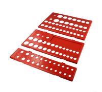 Lot de 3 supports de rangement en plastique pour douilles à 6 points et 12 points, organiseur de manchon orange avec forte capacité de charge pour mur ou établi