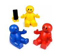 Lot de 3 supports de téléphone en silicone avec visage souriant, support de bureau flexible