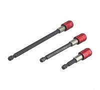 Lot de 3 supports de tournevis magnétiques à tige hexagonale de 60/100/150 mm de longueur pour vis difficiles à atteindre et