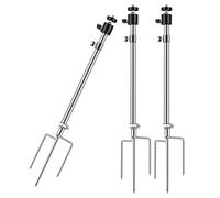 Lot de 3 supports de trépied pour appareil photo de chasse - Raccord universel à vis réglable à 360 ° 1/4" - 20 (6 mm), pour appareil photo, lumières de pêche nocturne, panneaux solaires, etc.