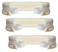 Lot de 3 supports de tube de trachéotomie réglables pour trachéotomie et intubation, ruban de sécurité réutilisable pour trachéotomie post-chirurgie du cou (blanc riz)