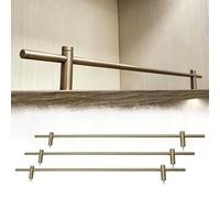Lot de 3 supports d'étagère murale minimaliste, support de sécurité pour rangement de cuisine, design anti-chute, finition bronze, 88in / 224 cm, parfait pour la maison