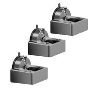 Lot de 3 supports muraux à ventouse en caoutchouc pour cuisine et salle de bain - Surperformant pour les supports traditionnels à base de ruban (A)
