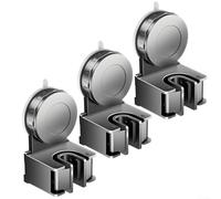 Lot de 3 supports muraux à ventouse pour balai de cuisine, salle de bain, garage, rangement en caoutchouc ABS, installation sans perçage, gain de place (B)