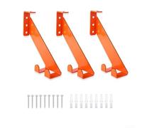 Lot de 3 supports muraux en acier inoxydable pour tronçonneuse électrique à gaz, support horizontal vertical pour outils de garage, finition orange