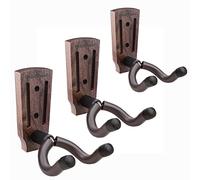 Lot de 3 supports muraux en bois dur Walunt noir avec vis, crochet de guitare pour guitare acoustique, électrique, basse, support de guitare pour banjo