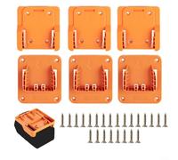 Lot de 3 supports muraux pour batterie et outils Ridgid pour AEG 18 V, support de rangement en plastique pour outils RIDGID Li-ion 18 V, gain de place pour garage et atelier (jaune)