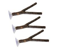 Lot de 3 supports muraux pour perroquets avec ventouse pour perruches et oiseaux similaires