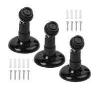 Lot de 3 supports muraux réglables pour caméra Blink pour mini caméra d'intérieur, support pivotant à 360°, matériau ABS, sans vis, finition noire
