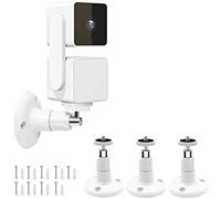 Lot de 3 supports muraux réglables pour Wyze Cam Pan V3 et Wyze Cam V4 et V3 et Wyze Cam Outdoor, support mural réglable pivotant à 360 degrés pour système de caméra d'intérieur et d'extérieur Wyze