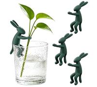Lot de 3 supports pour plantes et plantes vivaces en forme de lapin pour