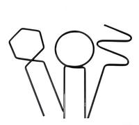 Lot de 3 supports pour plantes grimpantes avec couronne en fer pour jardin, supports de vignes et fleurs (noir)