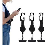Lot de 3 supports rétractables pour téléphone portable - Pour l'extérieur - Extensibles - Pour le ski, le ski, les badges - Pour l'extérieur, les voyages, le cyclisme, l'escalade, le ski