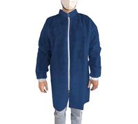 Lot de 3 Surblouses Jetables Bleues XL OneProtek - Blouse de protection fermeture éclair, Médical et industriel, Polypropylène non-tissé, Conforme contact alimentaire, Confortable et Résistante