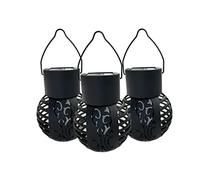 Lot de 3 suspensions solaires LED effet flamme