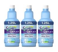LOT DE 3 - Swiffer WetJet Solution Nettoyante Pour Balai Spray 1,25 L