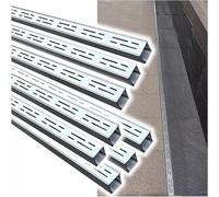 Lot de 3 systèmes de drainage de tranchée en acier inoxydable robuste, charge de 907,2 kg, gouttière à fente étroite pour eaux pluviales, 5 x 5 cm