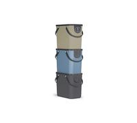 Poubelle Rotho Lot de 3 systèmes de séparation des déchets ALBULA anthracite / bleu / cappuccino 25l