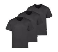 Lot de 3 t-Shirts de Luxe à col en V pour Homme Gris foncé